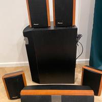 Pioneer subwoofer s-w80s + 5 DIFFUSORI PIONEER SV5