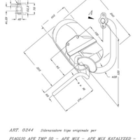 Scarico SITO Piaggio Ape 50 Europa / MIX / MIX Kit