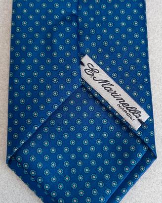 Cravatta sartoriale in pura seta blu 