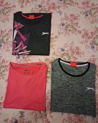 Lotto 3 T-shirt Sportive Donna – Slazenger & Crivi