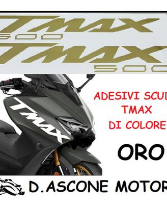 coppia adesivi scudo tmax 500 oro