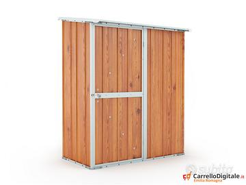 Casetta box giardino Acciaio 155x100 fin legno
