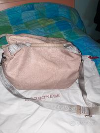 borsa bauletto Borbonese beige taglia media