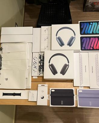 Lotto di Scatole Originali Apple + 10 Shopper