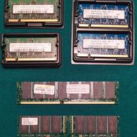 4 MEMORIE SO-DIMM PC2-6400 DA 1GB@800MHZ (nuove)