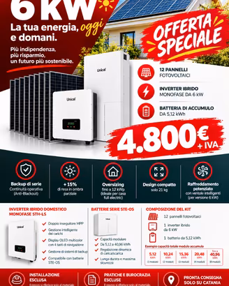 Kit Unical 6kW con 5kW di accumulo