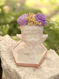 grazioso angioletto in gesso- bomboniera
