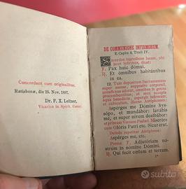 Libretto liturgico in lingua latina - Pustet 1898