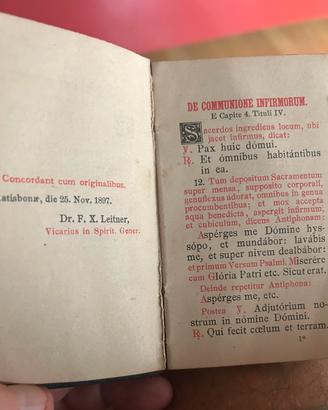 Libretto liturgico in lingua latina - Pustet 1898