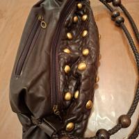 Borsa pelle marrone