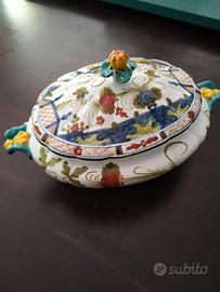 Zuppiera in ceramica artistica Faenza