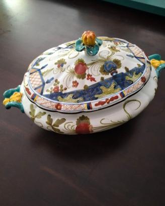 Zuppiera in ceramica artistica Faenza