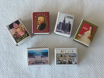 Set 6 mini scatole fiammiferi Vienna Vintage