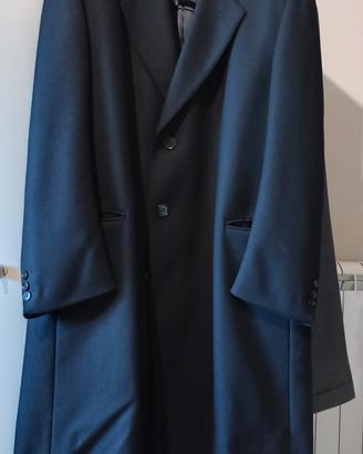 Cappotto Lungo Uomo Lana e Cashmere Tg.50, Blu 