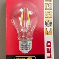10 lampadine a LED con filamento 4 W E27 VALEX