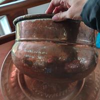 Porta vaso con piatto ramati