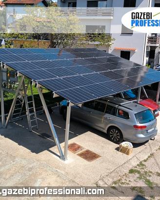 Carport pensilina solare fotovoltaico struttura