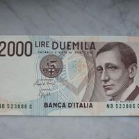 2000 Lire Marco Polo VARIANTE COLORE NUMERI VERDI