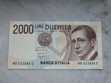 2000 Lire Marco Polo VARIANTE COLORE NUMERI VERDI