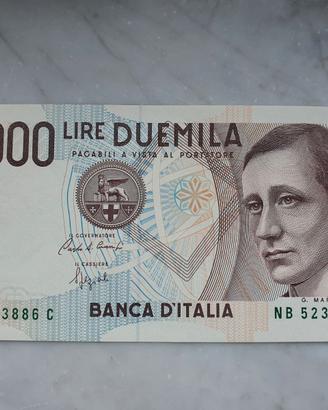 2000 Lire Marco Polo VARIANTE COLORE NUMERI VERDI