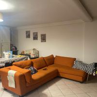 DIVANO POLTRONE&SOFA' ARANCIONE CON CHAISE LONGUE