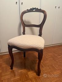 Seie in legno imbottite