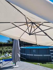Ombrellone 3x4 3x3 Orientabile 360gradi a 