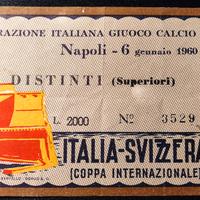 BIGLIETTO ITALIA SVIZZERA 6 GENNAIO 1960