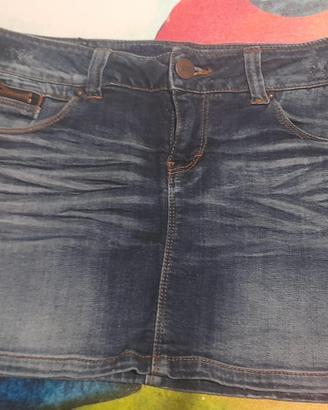Mini gonna jeans taglia EUR 38