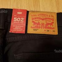 Levi's 502 regular taper stretch W28 L32 / nero