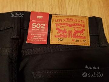 Levi's 502 regular taper stretch W28 L32 / nero
