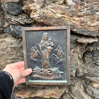 Placca votiva metallo/rame