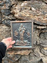 Placca votiva metallo/rame