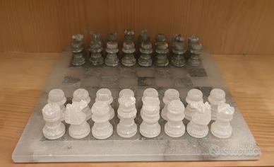 Scacchiera Completa in Alabastro