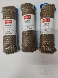 Set 3 corde in iuta 8 mm x 10 m