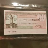 Miniassegno 250 L - banca popolare di Bergamo 