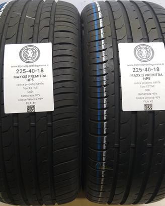 2 GOMME 225 40 18 MAXXIS A68976