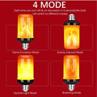 4 Lampade led effetto fiamma  con più funzioni 