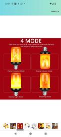 4 Lampade led effetto fiamma  con più funzioni 