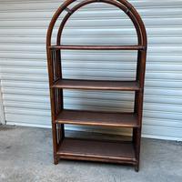 LIBRERIA VINTAGE RATTAN VIMINI DESIGN ETAGERE