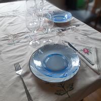 Tovaglia rettangolare in cotone con ricami floreal