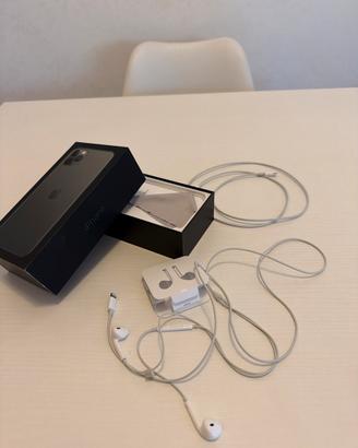 Cuffiette, cavo USB e scatola iphone 11 pro max