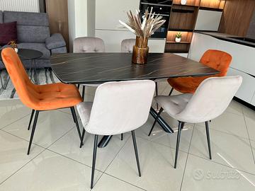 TAVOLO SPIDER CON PIANO IN CERAMICA