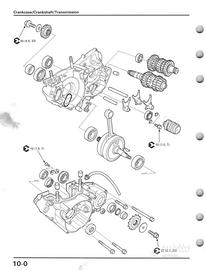 MANAUALE OFFICINA HONDA CR 250 DA 1992 A 1996