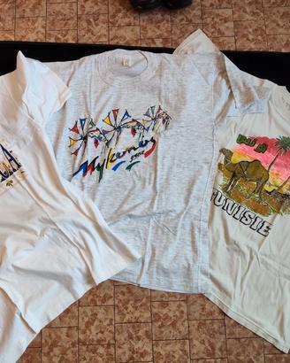 set 3 maglie t-shirt da collezione souvenir viaggi