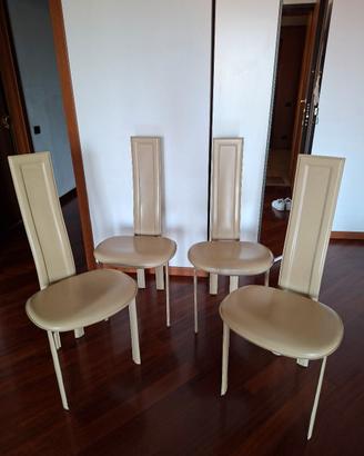 set 4 sedie mod. Alice di Cattelan marrone chiaro 