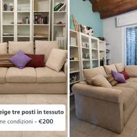 Divano beige 3 posti