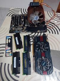 SCHEDA MADRE + i7 +16GB +GTX 1GB