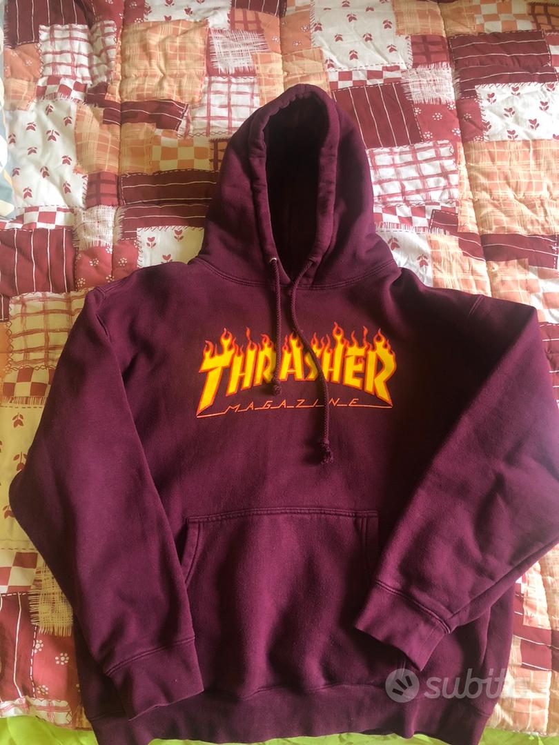 Felpa thrasher cheap rosa originale