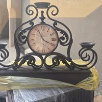 Orologio Candelabro Antico in Legno a ferro -PARIS